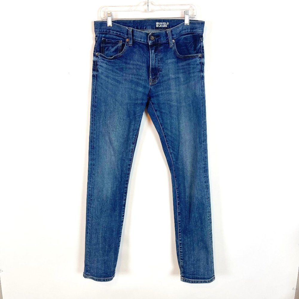 Uniqlo Men's Blue Denim Skinny Jeans Size 32x32